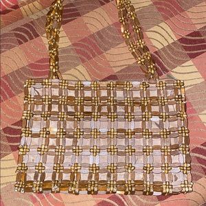 ‘Vintage’ wood beaded handbag